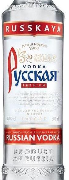 Этикетка РУССКАЯ (RUSSKAYA) 40% 0.5л