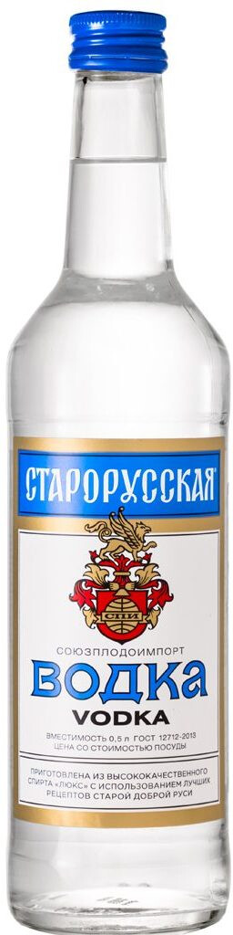 Водка "Старорусская Традиционная" креп 40%, емк 0,5л