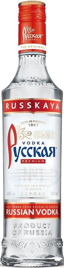 Водка "РУССКАЯ"  креп 40%, емк 1л