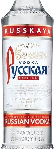 Этикетка Водка "РУССКАЯ"  креп 40%, емк 1л