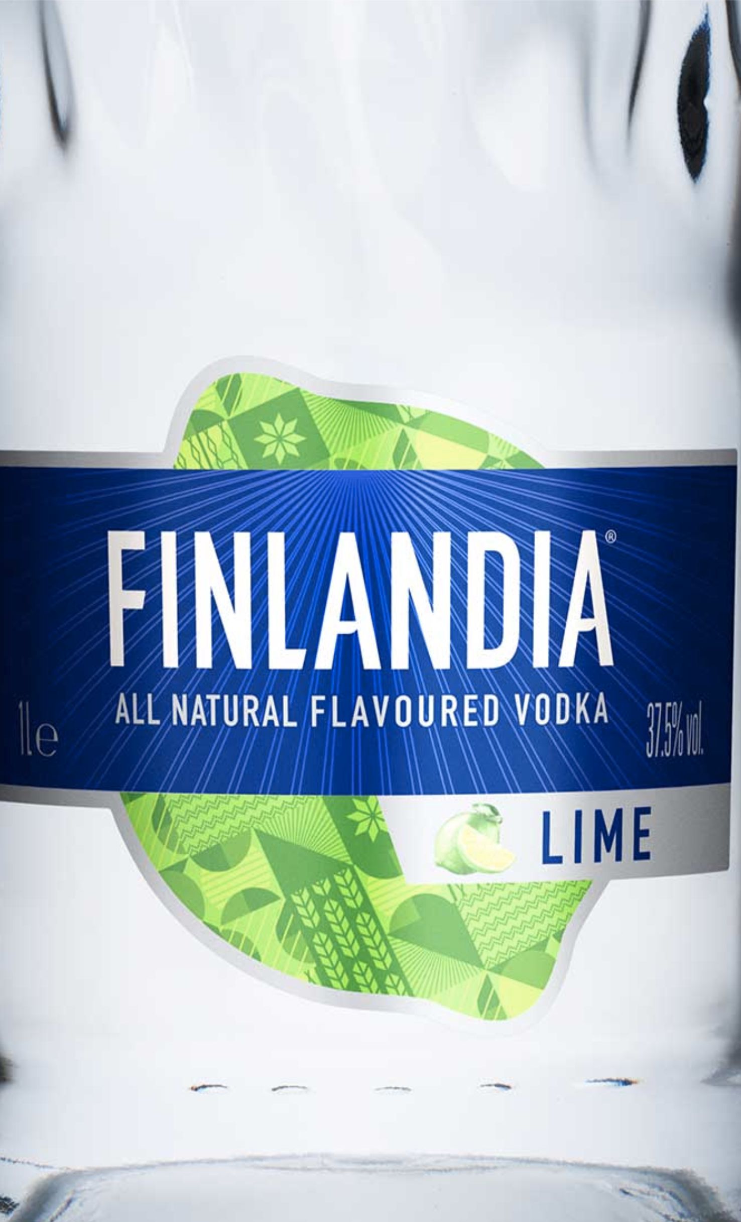 Этикетка Водка Финляндия Лайм, 0.7 л