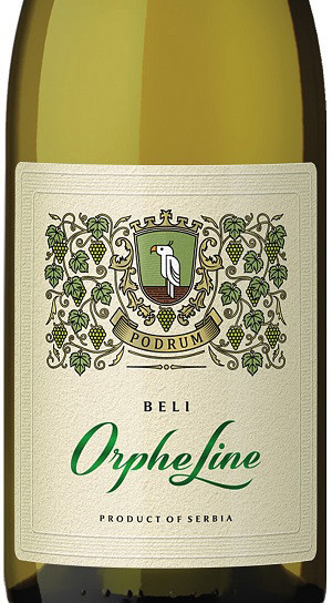 Этикетка Орфелайн (Orpheline) сухое белое, алк. 12,5%, 0,75л