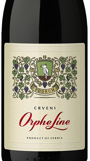 Этикетка Орфелайн (Orpheline) сухое красное, алк. 14%,0,75л
