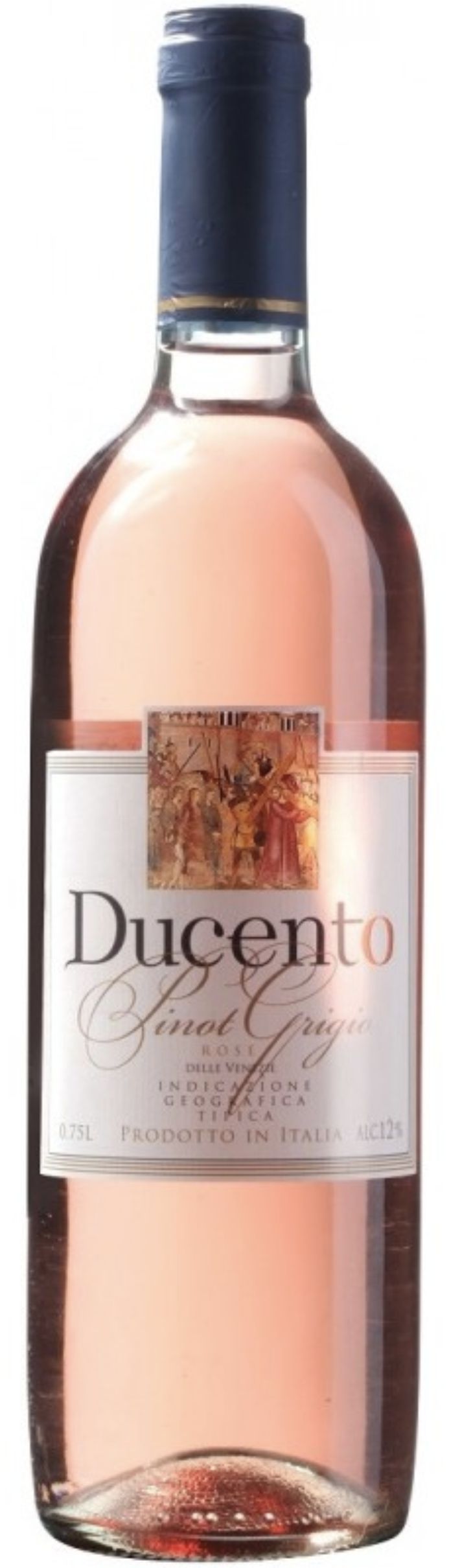 Вино сухое розовое Пино Гриджо Розе. Дученто 2018г , в с/бут емк 0,75 л.