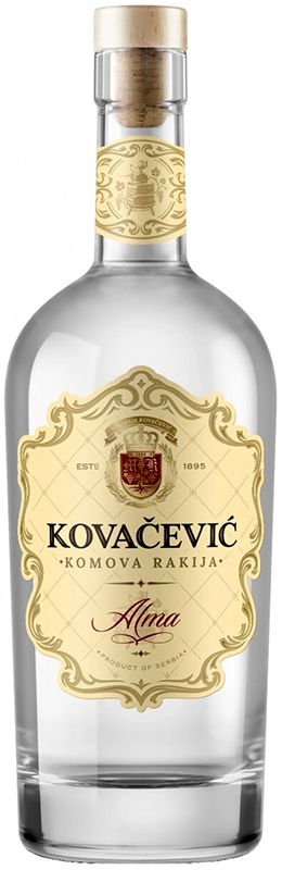 Водка виноградная Ракия Альма Ковачевич  креп 43%, емк 0,75л