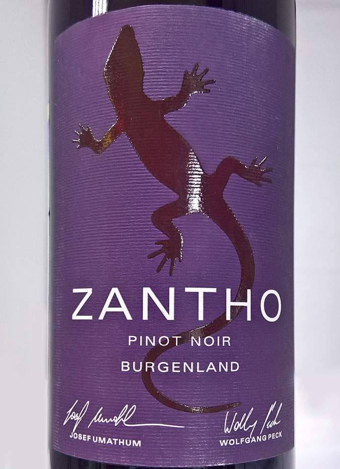 Этикетка Вино Цанто Пино Нуар красное сухое защищенного наименования места происхождения категории 2013г, 0,75л