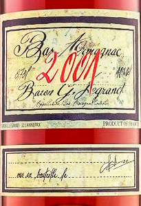 Этикетка Арманьяк Барон Г. Легран Ба Арманьяк 2001 г креп 40%, емк 0,7л п/уп (дерево)