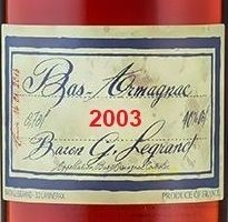 Этикетка Бренди "Барон Г. Легран Ба Арманьяк 2003" креп 40%, емк 0,7л