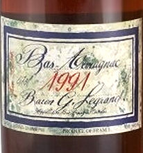 Этикетка Бренди (Арманьяк) Барон Г. Легран Ба Арманьяк 1991 40% 0,7л п/уп (дерево)
