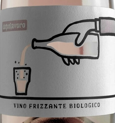 Этикетка Вино игристое жемчужное брют розовое "Дополаворо", 2021г креп 10,5%, емк 0,75л