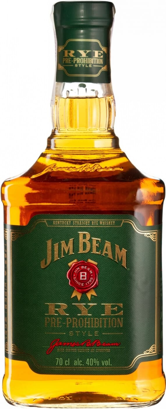 ВИСКИ зерновой (ржаной) "JIM BEAM RYE" ("Джим Бим Рай") креп 40%, емк 0.7л.