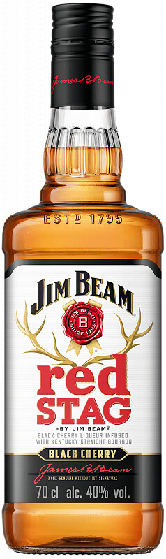 Напиток алкогольный "JIM BEAM RED STAG Black cherry" ("ДЖИМ БИМ РЭД СТАГ Блэк Черри"), креп 32,5%, емк 0.7л