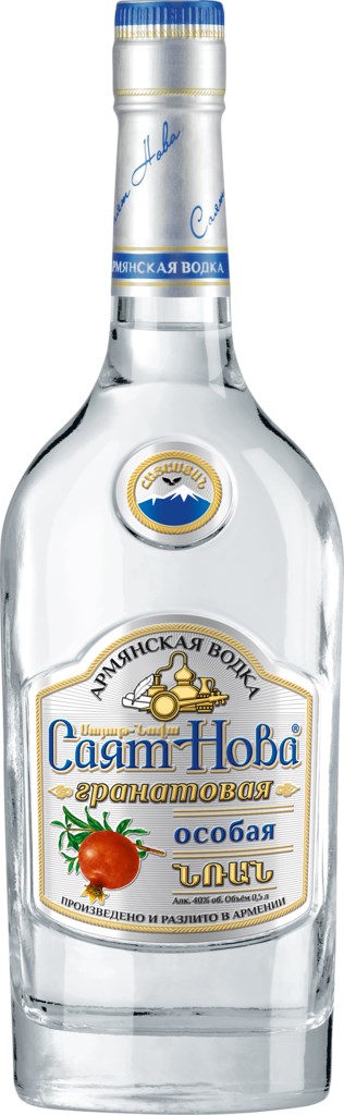 ВОДКА особая со вкусом граната "Саят Нова" креп 40%, емк 0.5л.