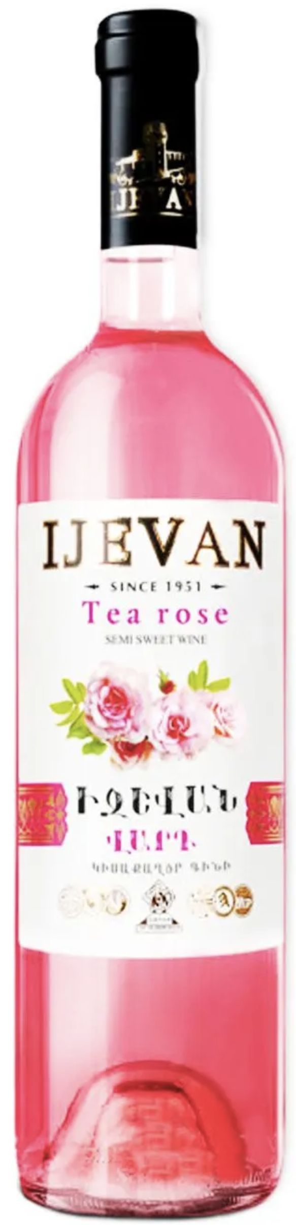 Вино фруктовое (плодовое) полусладкое из лепестков чайной розы розовое "Tea Rose" (Чайная Роза)