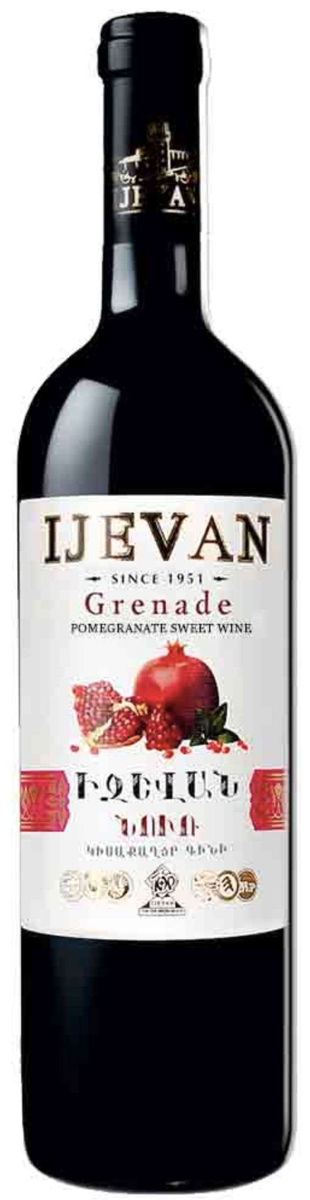 Вино фруктовое (плодовое) полусладкое гранатовое красное "GRENADE" (Гранат)  тов.знак "IJEVAN" 0,75л