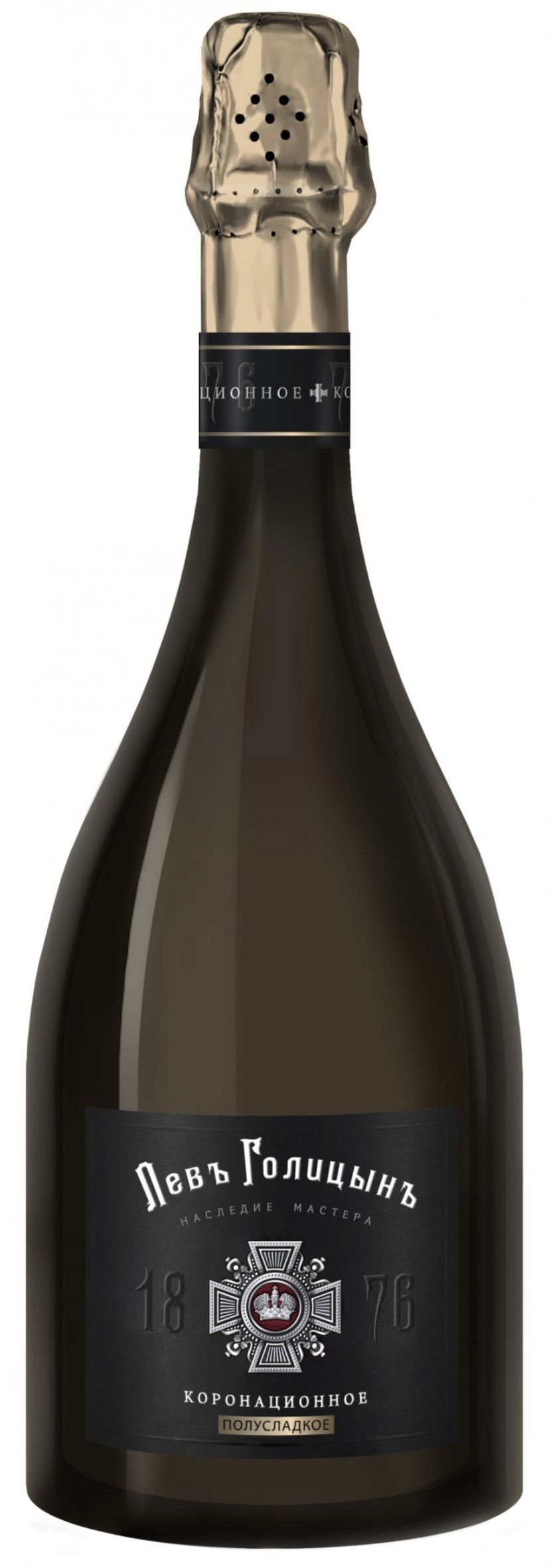 Игристое вино Наследие Мастера "Левъ Голицынъ Коронационное", белое полусладкое, 0.75 л