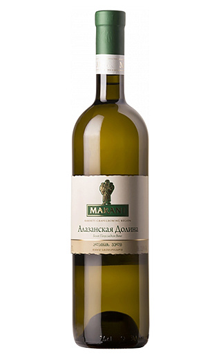 Вино столовое полусладкое белое Алазанская долина торговой марки Марани креп 12%, емк 0,75 л