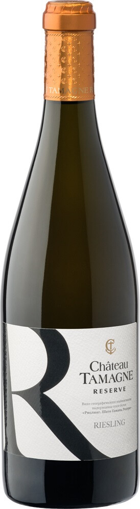Вино коллекционное сухое белое "Рислинг. Шато Тамань Резерв"  креп 12,5%, емк 0,75л