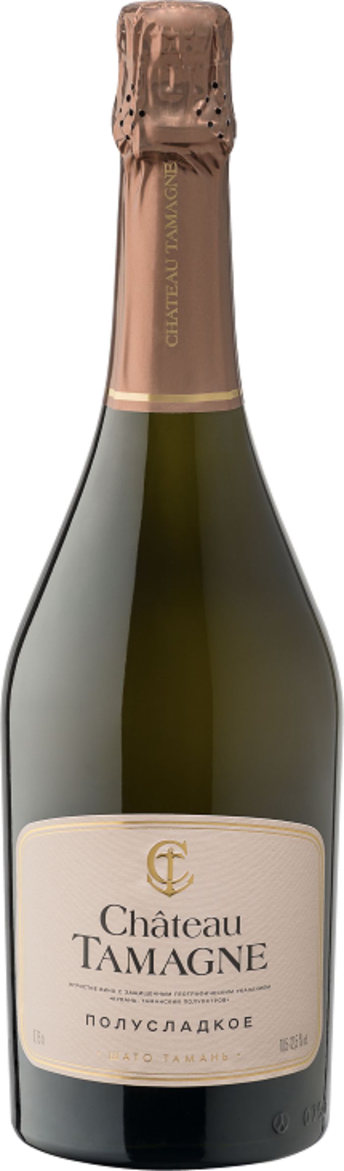 Игристое вино Шато Тамань, белое полусладкое, 0.75 л