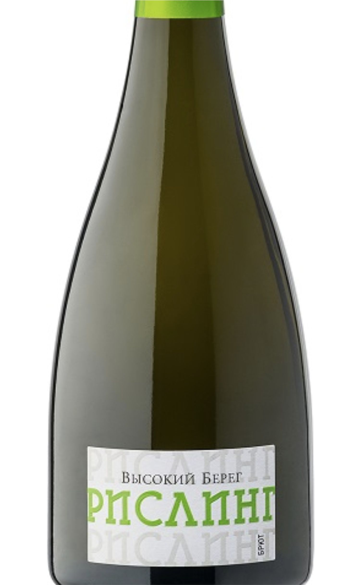 Этикетка Игристое вино Высокий берег Рислинг, белое брют, 0.75 л