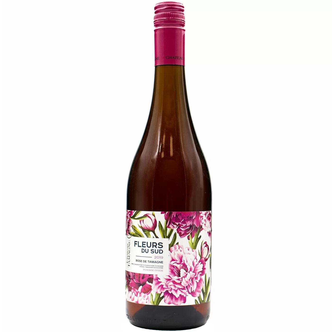 Российское вино Кубань.Таманский полуостров сухое розовое Роза Тамани.Шато Тамань 0,75л