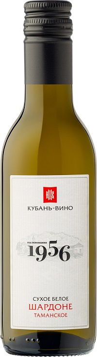 Российское вино с защищенным географическим указанием "Кубань.Таманский полуостров" сухое белое "Шардоне Таманское 1956"