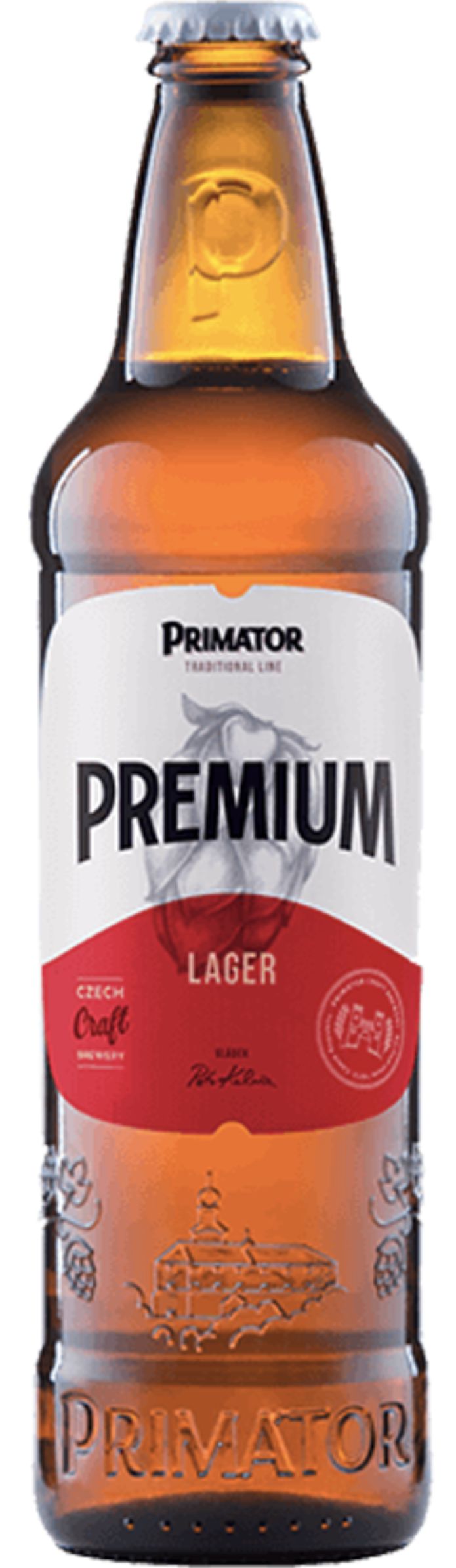 Пиво Приматор Премиум, светлое фильтрованное, 0.5 л