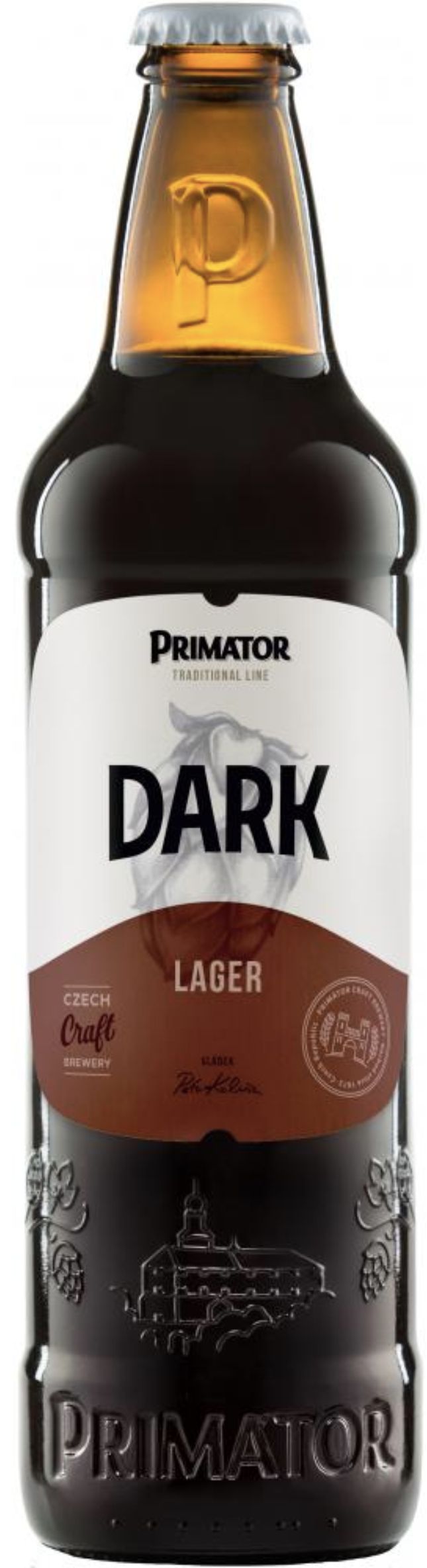 Пиво Приматор Темное Премиум  пастеризован. фильтрован. 0,5л бут. алк.4,5%