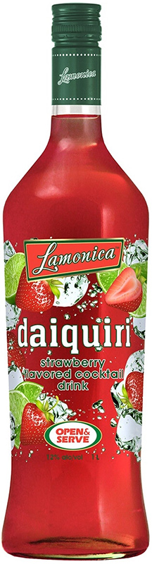 Аперитив непрозрачный "ЛАМОНИКА ДАЙКИРИ СО ВКУСОМ КЛУБНИКИ"  креп 12%, емк 1л
