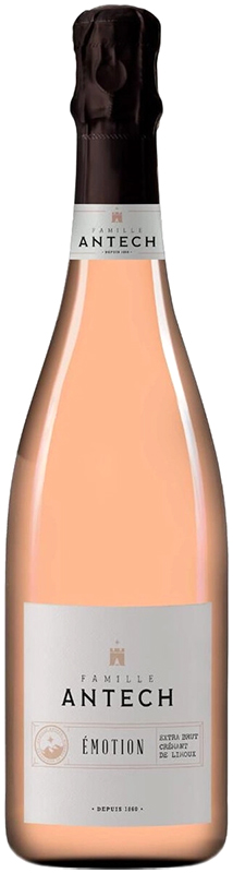 ИГРИСТОЕ ВИНО Креман де Лиму Антеш Розе Эмосьон АОС игристое брют розовое  креп 12%, емк 0.75л.