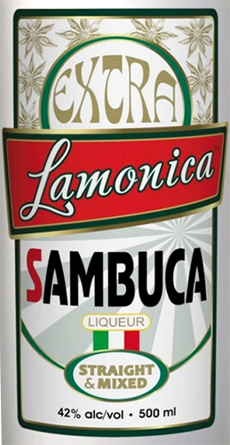 Этикетка Ликер крепкий Ламоника Самбука Экстра 0,5 42%