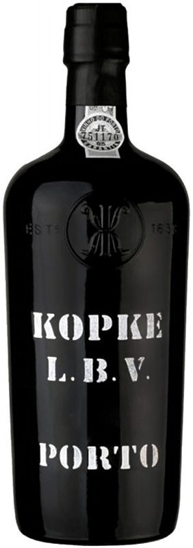 Крепленое вино крепкое (портвейн) марочное "Копке Лейт Боттлед Винтедж Порто" креп. 20%, емк 0.75л.