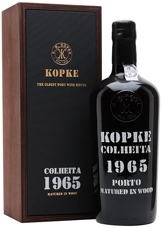 Крепленое вино крепкое (портвейн) марочное "Копке Колейта Порто", в деревянной п/у, год урожая 1965, креп. 20%,  емк 0,7