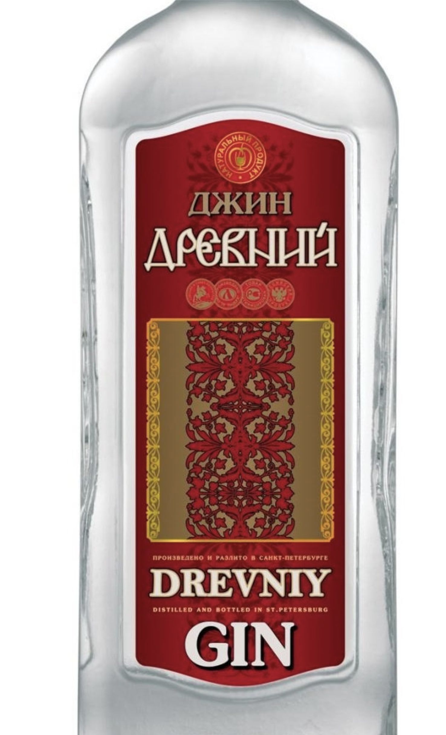 Этикетка Джин "Древний" 0,5л 40%