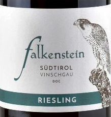 Этикетка ВИНО сортовое ординарное "Зюдтироль Фалькенштайн Рислинг" 2019г  сухое белое креп.13%, емк  0.75л.