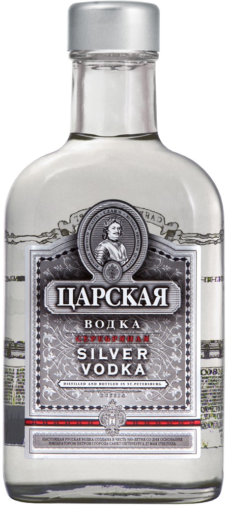 ВОДКА "ЦАРСКАЯ СЕРЕБРЯНАЯ" креп 40%, емк 0,25л