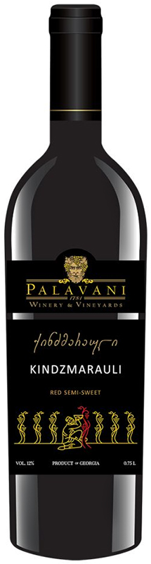 ВИНО ординарное сортовое "Киндзмараули" красное полусладкое креп. 12%, емк  0.75л.