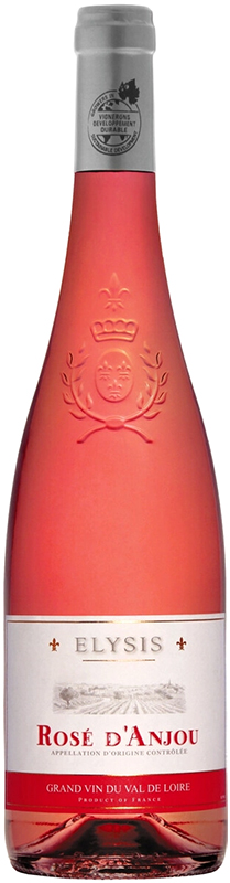 ВИНО сортовое ординарное "Розе д' Анжу. Элизис"  2021г полусладкое розовое  креп 7,5%, емк 0.75л.