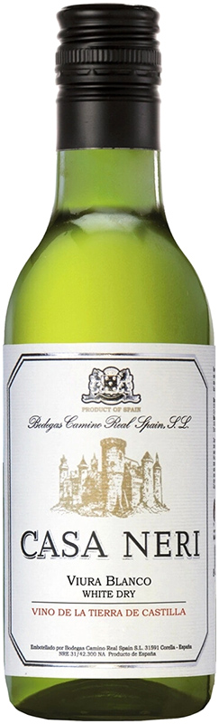 ВИНО сортовое ординарное "Каса Нери Виура Бланко" 2021г сухое белое креп 12%, емк  0.187л.