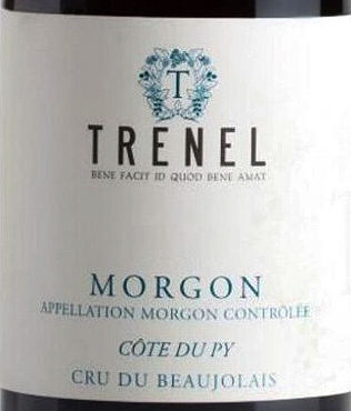 Этикетка Вино сортовое выжержанное "Моргон Кот дю Пи Тренель" 2021г сухое красное, креп. 13%, емк 0,75л