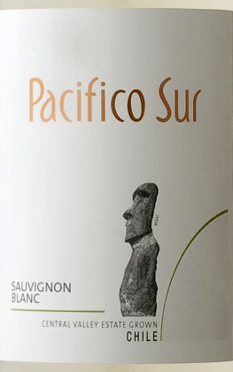 Этикетка ВИНО сортовое ординарное "Пасифико Сур Совиньон Блан"  2021г сухое белое  креп 12,5%, емк 0.75л.