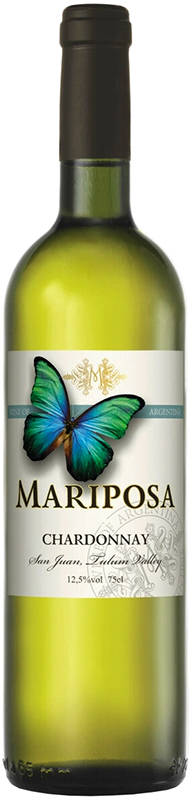 Вино столовое Марипоса Шардоне 2019г   белое сухое креп 12,5%, емк  0,75л