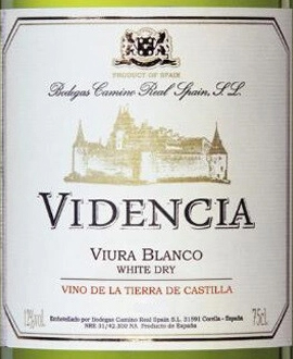 Этикетка ВИНО сортовое ординарное "Виденсия Виура Бланко" сухое белое  креп 12%, емк 0.75л.