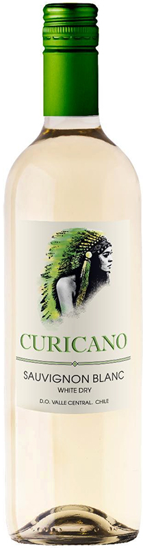 ВИНО сортовое ординарное "Курикано Совиньон Блан"  2021г сухое белое креп 12,5%, емк 0.75л.