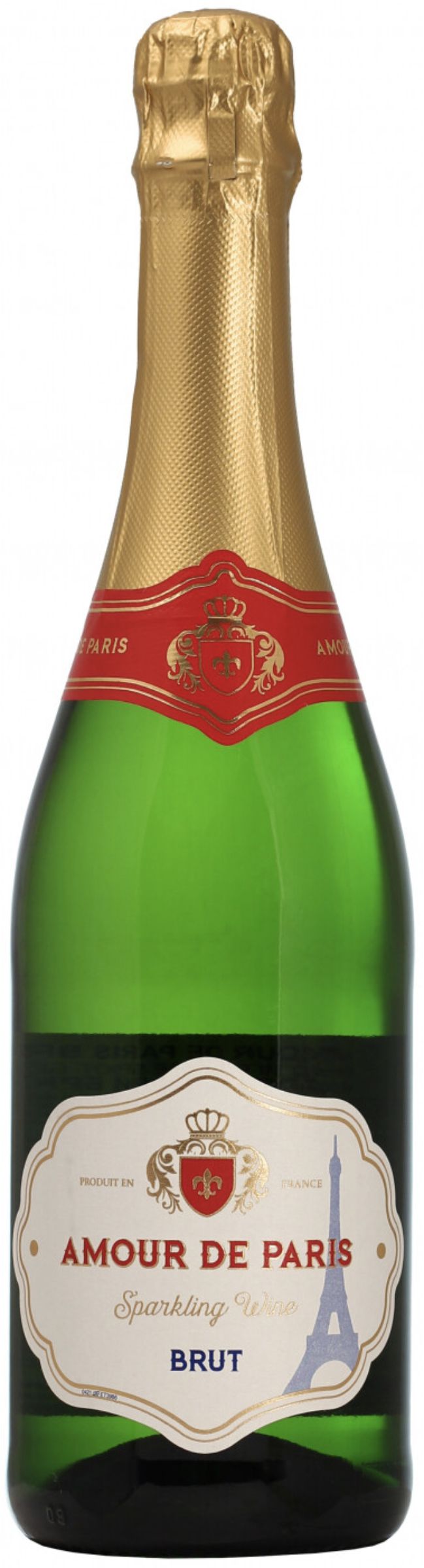 Игристое вино Амур де Пари, белое брют, 0.75 л