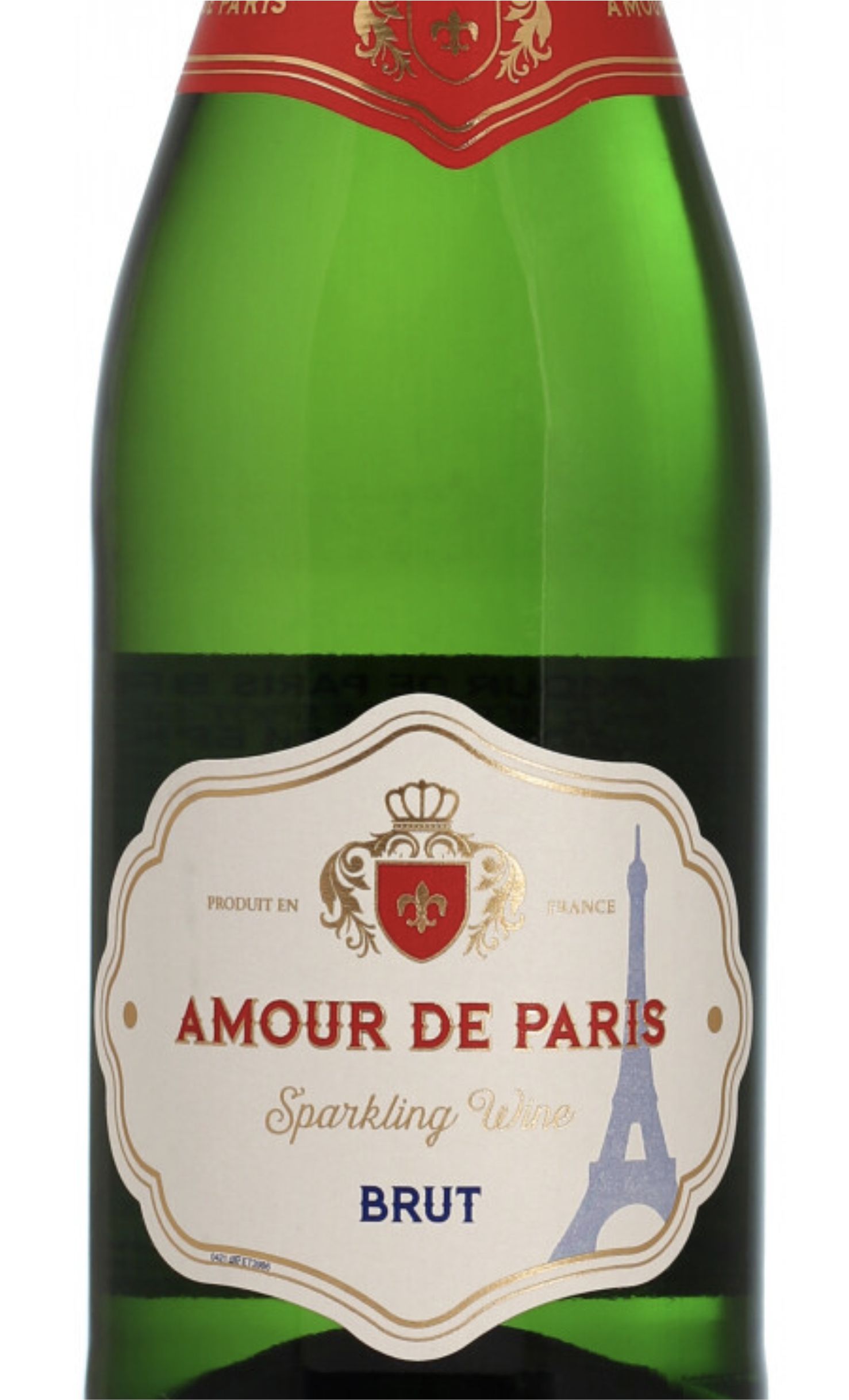 Этикетка Игристое вино Амур де Пари, белое брют, 0.75 л