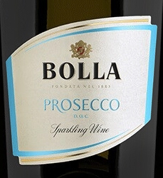 Этикетка ИГРИСТОЕ ВИНО "Просекко Болла Экстра Драй" сухое белое  креп 11%, емк 0.75л.