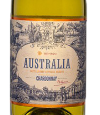 Этикетка Вино Австралия Шардоне столовое белое сухое алк.13,0%, 0,75л