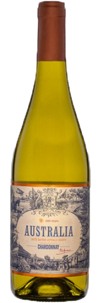 Вино Австралия Шардоне столовое белое сухое алк.13,0%, 0,75л