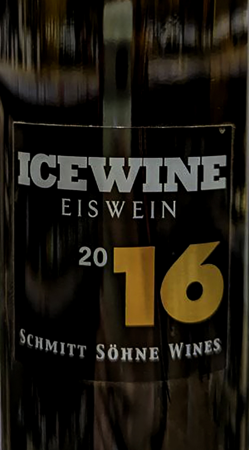Этикетка Вино ординарное сладкое белое, регион Райнхессен, категория Предикатсвайн "АЙСВАЙН" 2016г креп 9%, емк 0,5л